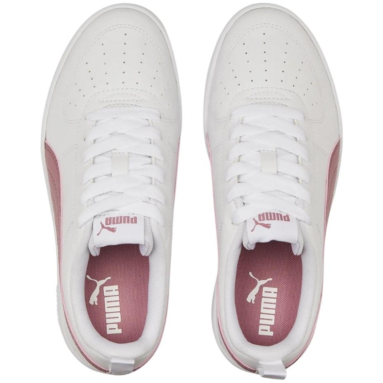 Sapatos femininos Puma Rickie branco-rosa 387607 04 2