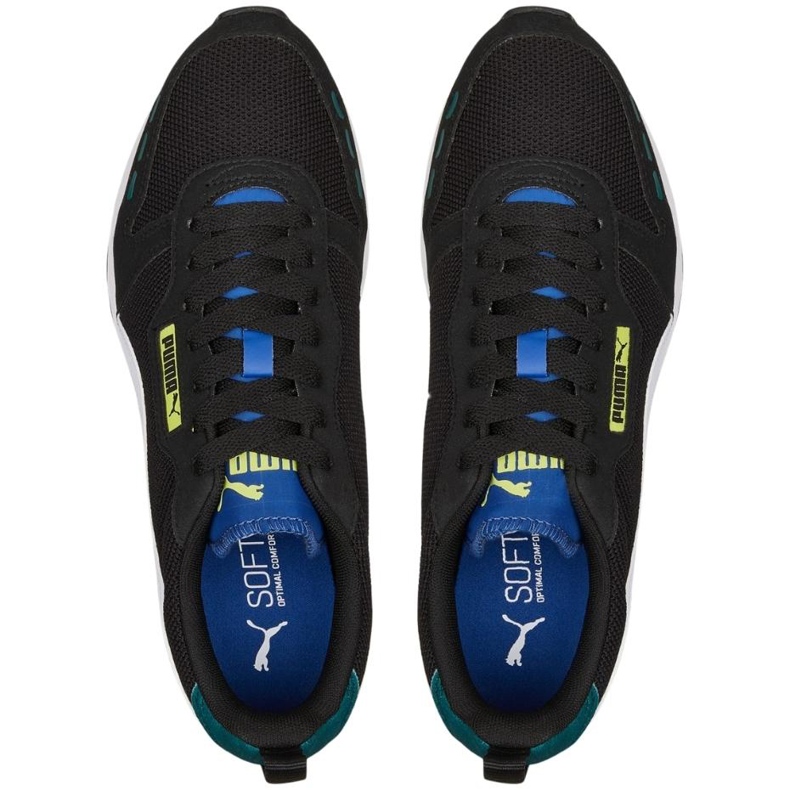 Sapatos de homem Puma R78 preto e branco 373117 59 2