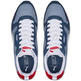 Sapatos masculinos Puma R78 azul e branco 373117 61 2