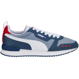 Sapatos masculinos Puma R78 azul e branco 373117 61 1