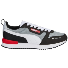 Sapatos masculinos Puma R78 pretos e cinza 373117 66 branco 1