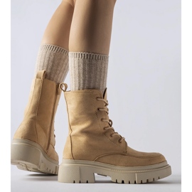 Botas marrons com sola Riel enorme castanho 1