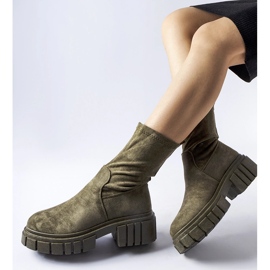 Botins de camurça ecológica Montefusco verde 1