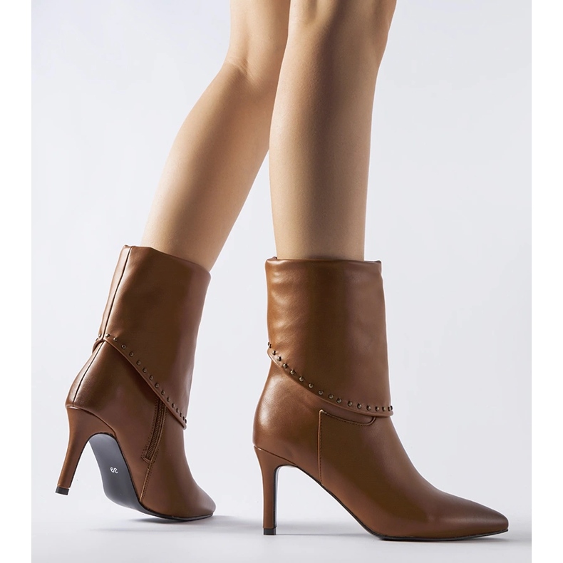 Botas marrons com isolamento e salto alto Cipresso castanho 1