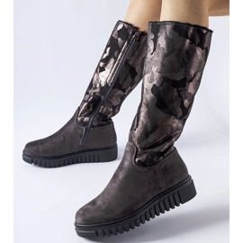 Botas camufladas com isolamento cinza e camurça ecológica Piazzolla 1