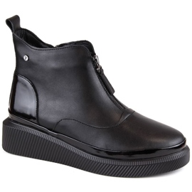 Botins de couro com isolamento e zíper Filippo W PAW483 preto 1
