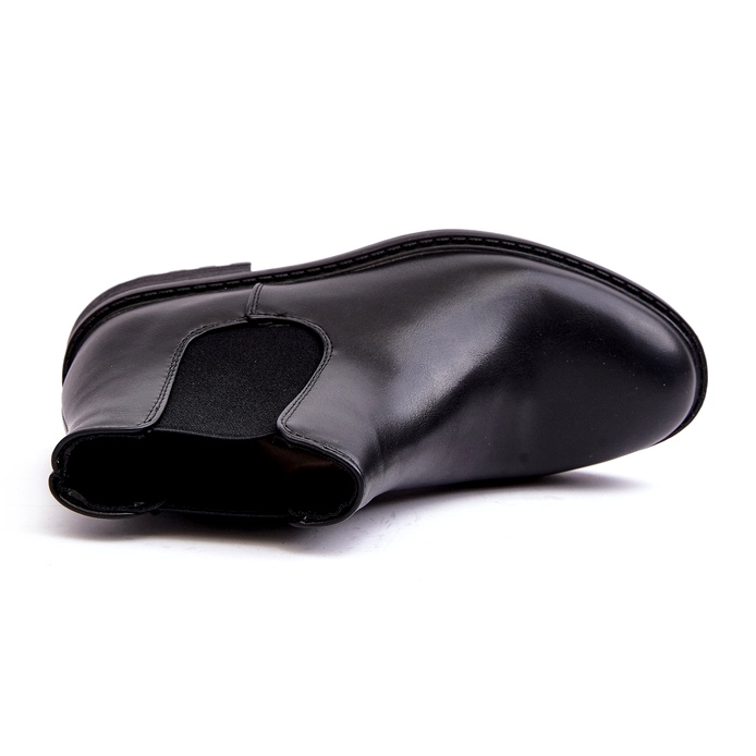 Diamantique Botas Chelsea masculinas baixas pretas Dymidi preto 1