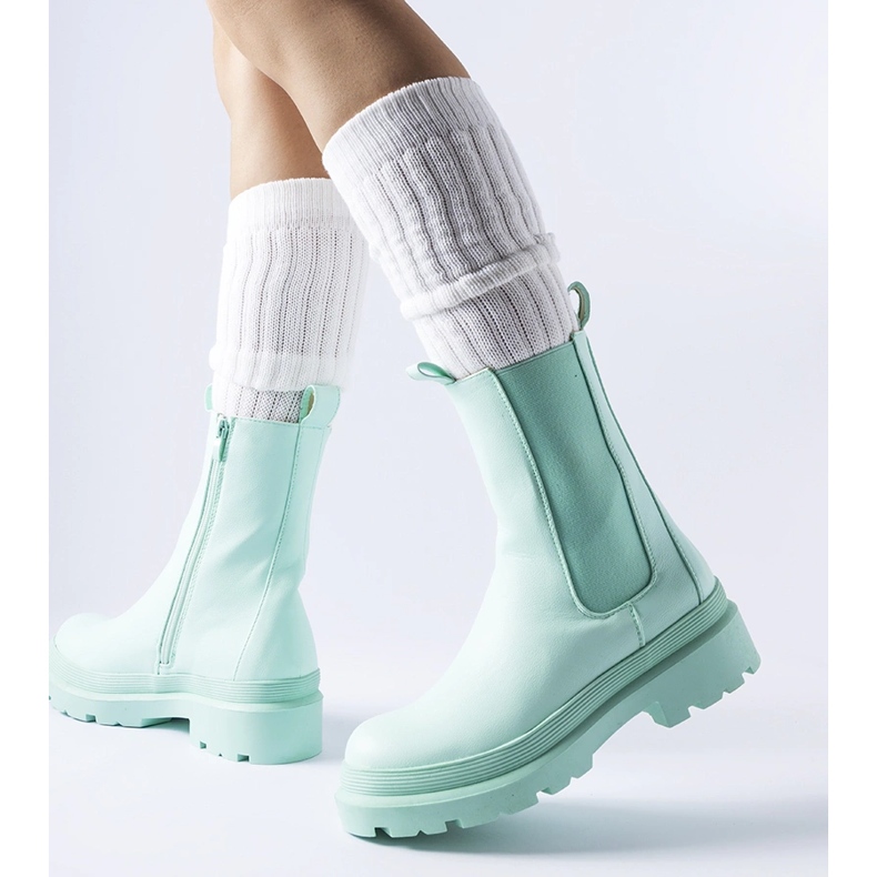 Botins Bethesda verde claro levemente isolados 1 Botins Bethesda verde claro levemente isolados 1