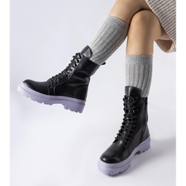 Tênis preto com sola Quennie colorida 1