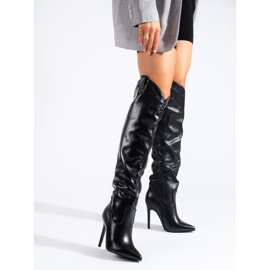 Botas femininas pretas de salto alto Shelovet preto 1