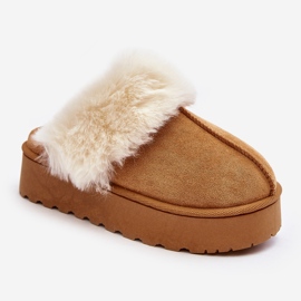 Botas de neve femininas na plataforma Camel Phiniopis marrom 1