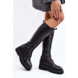 Botas femininas acima do joelho com isolamento acima do joelho, Lliclies pretas preto 2