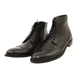 Botas Brogs masculinas, pretas, com cadarço Pilpol PW6037 preto 3