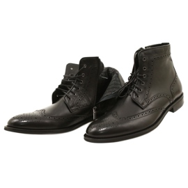 Botas Brogs masculinas, pretas, com cadarço Pilpol PW6037 preto 5