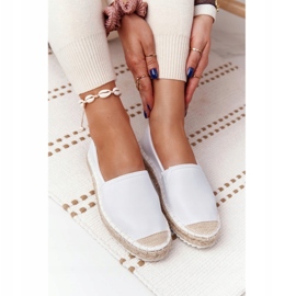 Alpercatas de couro com sola trançada Big Star HH274506 branco 6