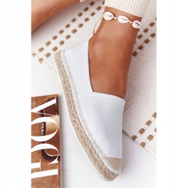 Alpercatas de couro com sola trançada Big Star HH274506 branco 2