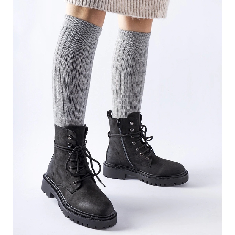 Botas rasteiras pretas com protetor Brattle preto 1 Botas rasteiras pretas com protetor Brattle preto 1