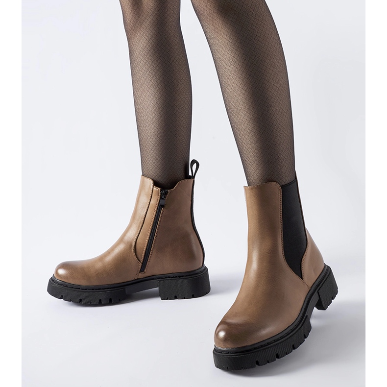 Botins Piedalue com isolamento castanho marrom 1