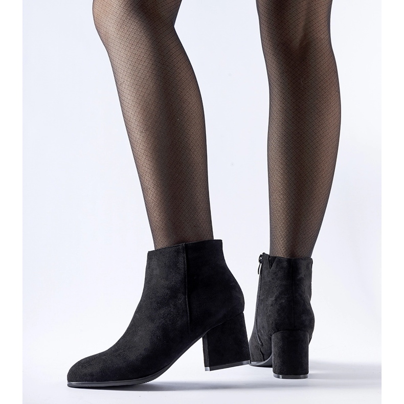 Botins pretos de salto baixo Mapleview 1