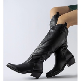 Botas de cowboy Chapin clássicas pretas com isolamento preto 1 Botas de cowboy Chapin clássicas pretas com isolamento preto 1