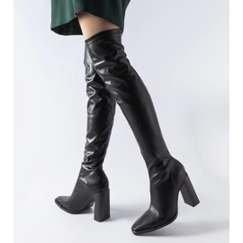 Botas clássicas pretas de salto alto da Faubourg preto 1 Botas clássicas pretas de salto alto da Faubourg preto 1