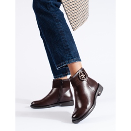 W. Potocki Botas baixas marrons com salto baixo da Potocki castanho 1 W. Potocki Botas baixas marrons com salto baixo da Potocki castanho 1