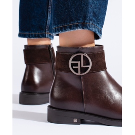 W. Potocki Botas baixas marrons com salto baixo da Potocki marrom 2