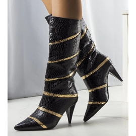 Botas isolantes Nevzo pretas e douradas preto 1