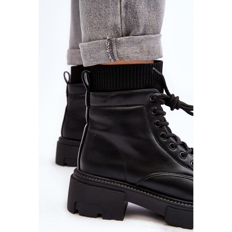 Botas Femininas Com Meia Preta Rivella preto 2 Botas Femininas Com Meia Preta Rivella preto 2