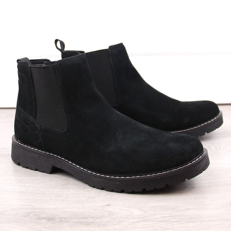 Filippo M PAW499A Botas Chelsea de couro preto 1