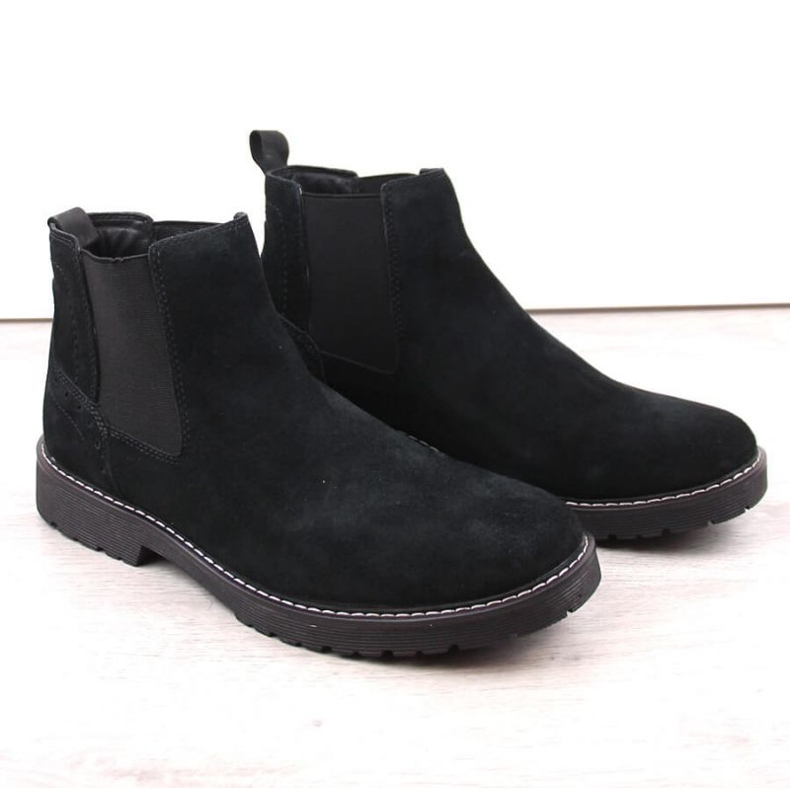 Filippo M PAW499A Botas Chelsea de couro preto 2