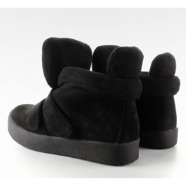 GF-jx29 Tênis de camurça preta preto 1