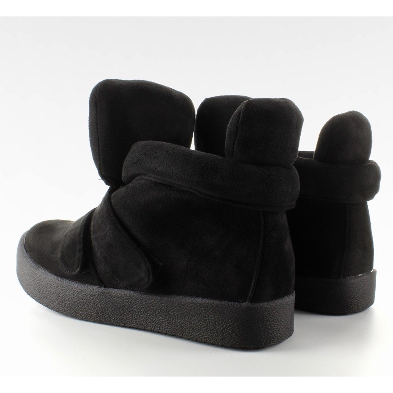 GF-jx29 Tênis de camurça preta preto 1