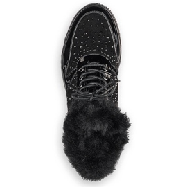 Botas de couro com isolamento de couro preto Rieker 93312-00 na plataforma 2