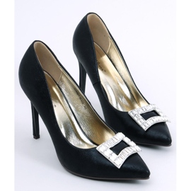 Saltos de mulher Deborah Black com aplicações preto 1
