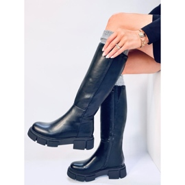 Botas de mulher com sola grossa Baker Black preto 1