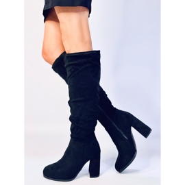 Vilma Botas clássicas pretas com salto preto 1