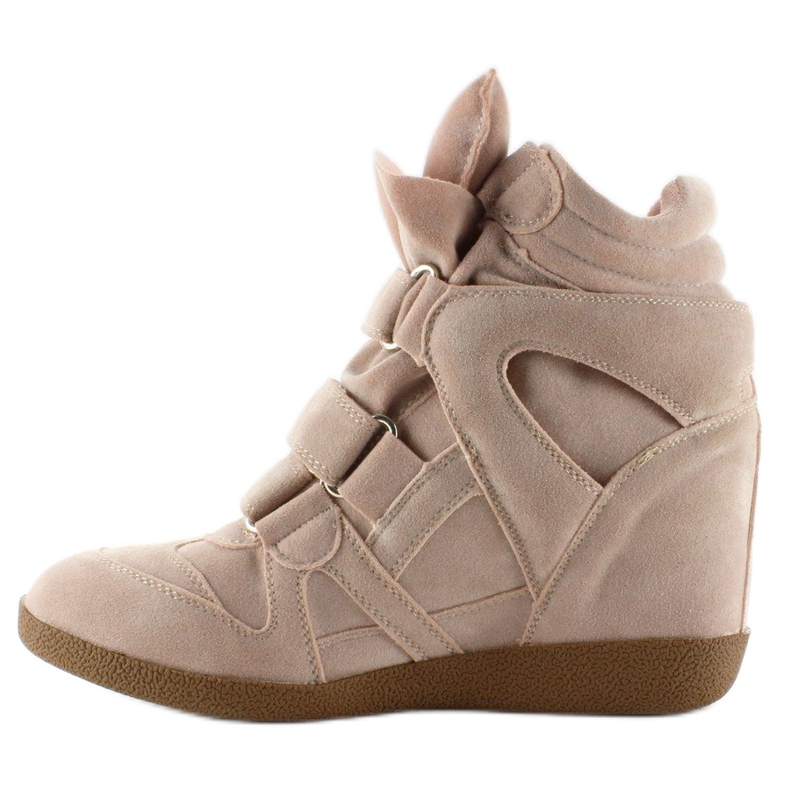 JT19 Tênis de camurça rosa 1