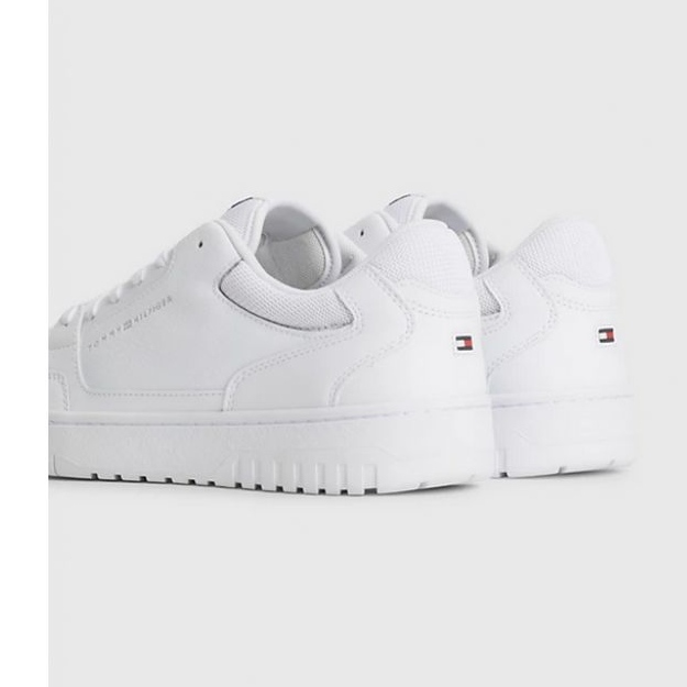 Sapatos Tommy Hilfiger Basket Core Leather M FM0FM04727YBS branco 1