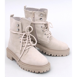 Botins Simmo Beige com cadarço e protetor bege 1