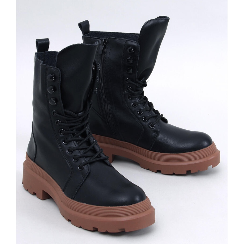 Botins Kinchs NERO/AMBRA com cadarço e protetor preto 1 Botins Kinchs NERO/AMBRA com cadarço e protetor preto 1