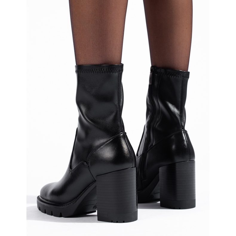 W. Potocki Botins femininos pretos elegantes da Potocki 1