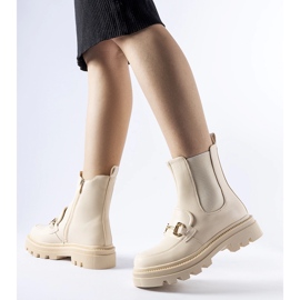 Botins bege com protetor Sailetto visível 1