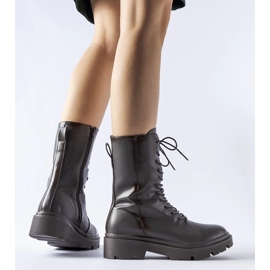 Botas de trabalho Michel cinza com cadarço 1 Botas de trabalho Michel cinza com cadarço 1
