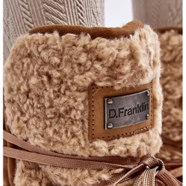 Botas de neve impermeáveis ​​​​com plataforma Vegan D.Franklin DFSH370004 marrom 1