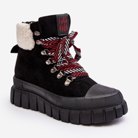 Botas Trapper isoladas com sola grossa, Ralotta preta preto 1