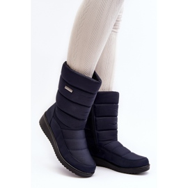 Botas de neve isoladas com cunhas, azul marinho Calena 1
