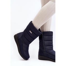 Botas de neve isoladas com cunhas, azul marinho Calena 2