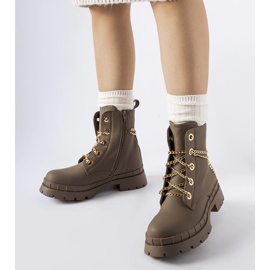 Botas de caminhada castanhas com corrente Alcin castanho 1
