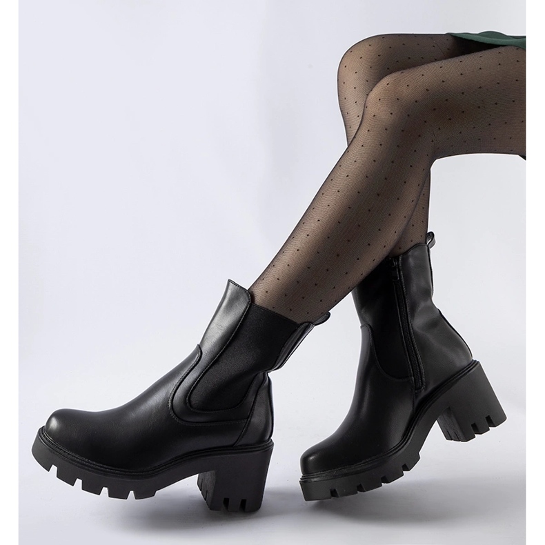 Botas pretas com isolamento e bloco Hattiesburg preto 1